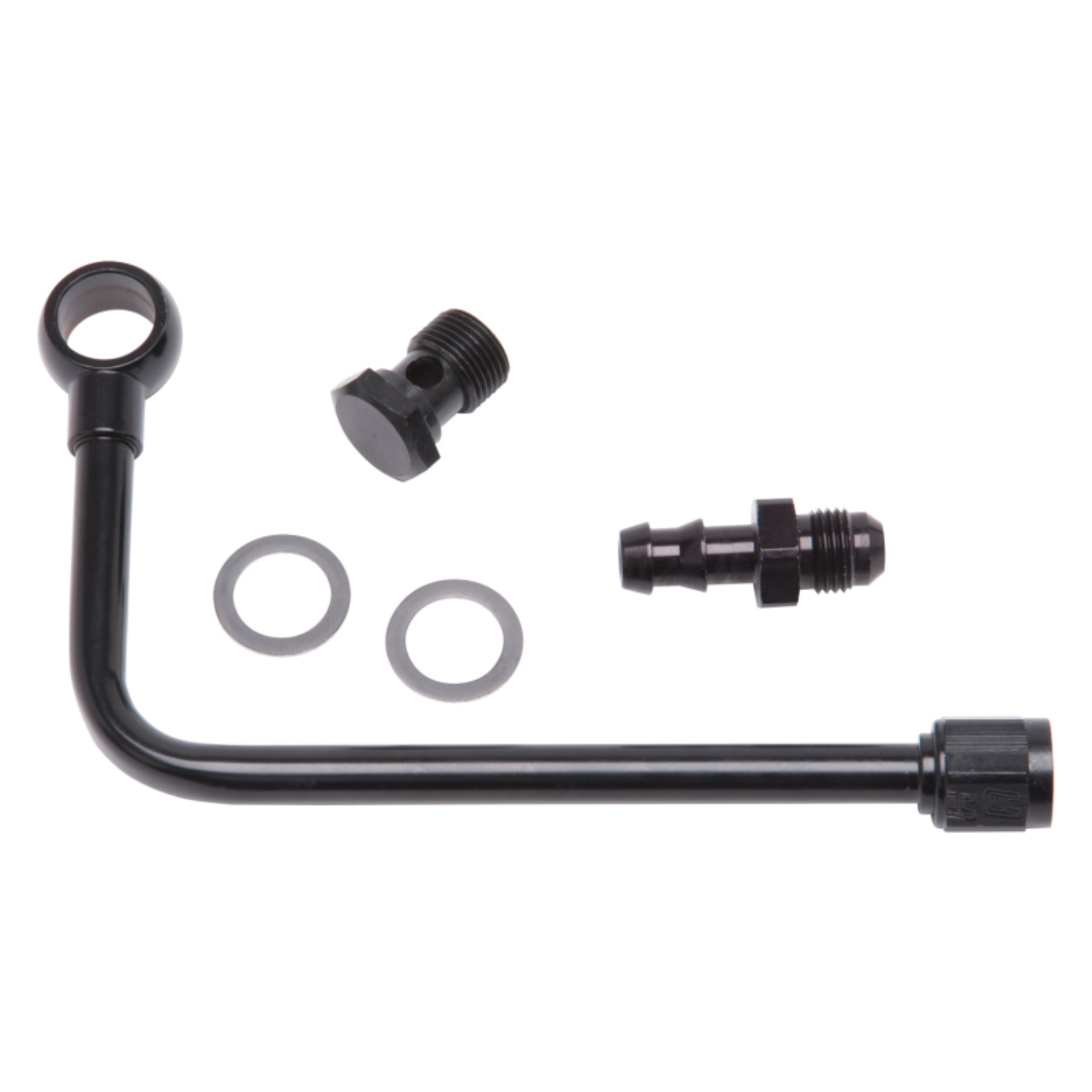 Picture of Fuel Line #81263 Black Steel W/ 3/8in Barbed End Inlet & W/O Fuel Filter