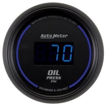 Picture of Autometer Cobalt Digital 52.4mm Black 0-100psi Oil Pressure Gauge