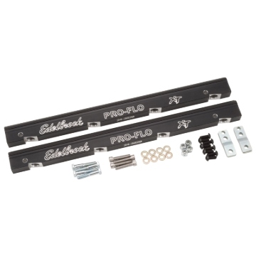 Picture of Fuel Injection Fuel Rail #3629, -6 AN Black Anodized For Chevrolet LS Gen III