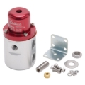 Picture of Edelbrock Fuel Pressure Regulator Carbureted 160 GPH 5-10 PSI 3/8In In/Out Retunless Red/Clear