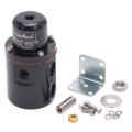 Picture of Edelbrock Fuel Pressure Regulator Carbureted 160 GPH 5-10 PSI 3/8In In/Out Returnless Black