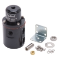 Picture of Edelbrock Fuel Pressure Regulator Carbureted 160 GPH 5-10 PSI 3/8In In/Out Returnless Black
