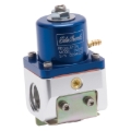 Picture of Edelbrock Fuel Pressure Regulator Carbureted 180 GPH 5-10 PSI -10 In/Out -6 Return Blue/Clear