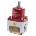 Picture of Edelbrock Fuel Pressure Regulator Carbureted 180 GPH 5-10 PSI -10 In/Out -6 Return Red/Clear