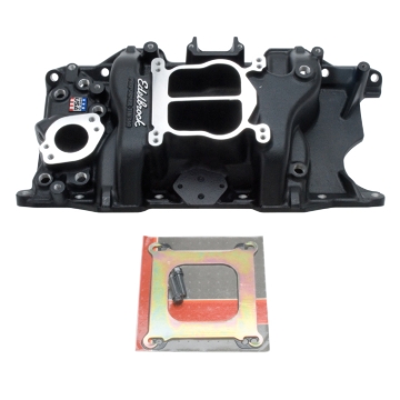 Picture of Performer 318/360 Intake Manifold for S/B Chrysler; LA Series; Black Finish
