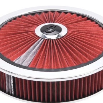 Picture of Pro-Flo Chrome Round 14" Air Cleaner - 3" Pro-Flo Element (Red)