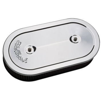 Picture of Pro-Flo Chrome Oval Air Cleaner for Dual-Quads-2.5in. Cotton Element