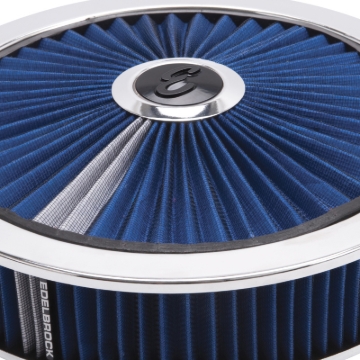 Picture of Pro-Flo Chrome Round 14" Air Cleaner - 3" Pro-Flo Element (Blue)
