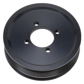 Picture of Edelbrock Competition Supercharger Pulley #15824 3.875 in. 6-Rib; Black Anodized