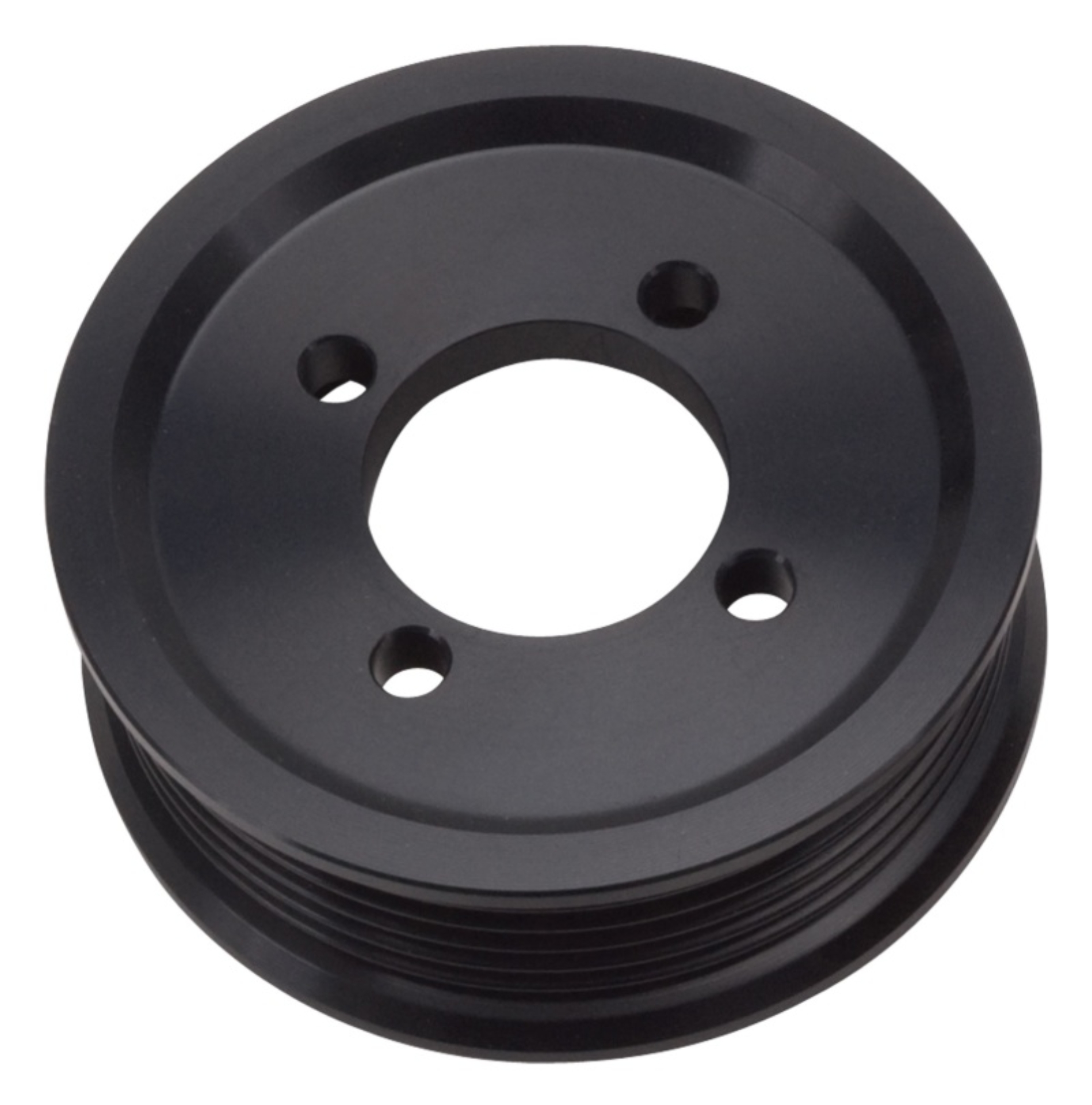 Picture of Edelbrock Competition Supercharger Pulley #15821 3.25 in. 6-Rib; Black Anodized