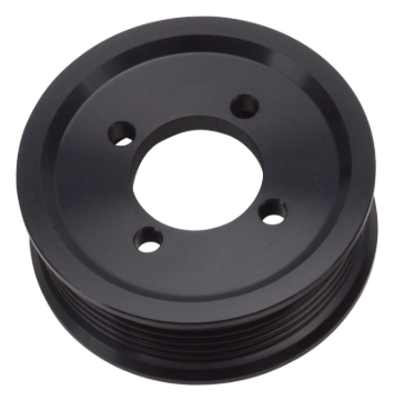 Picture of Edelbrock Competition Supercharger Pulley #15821 3.25 in. 6-Rib; Black Anodized