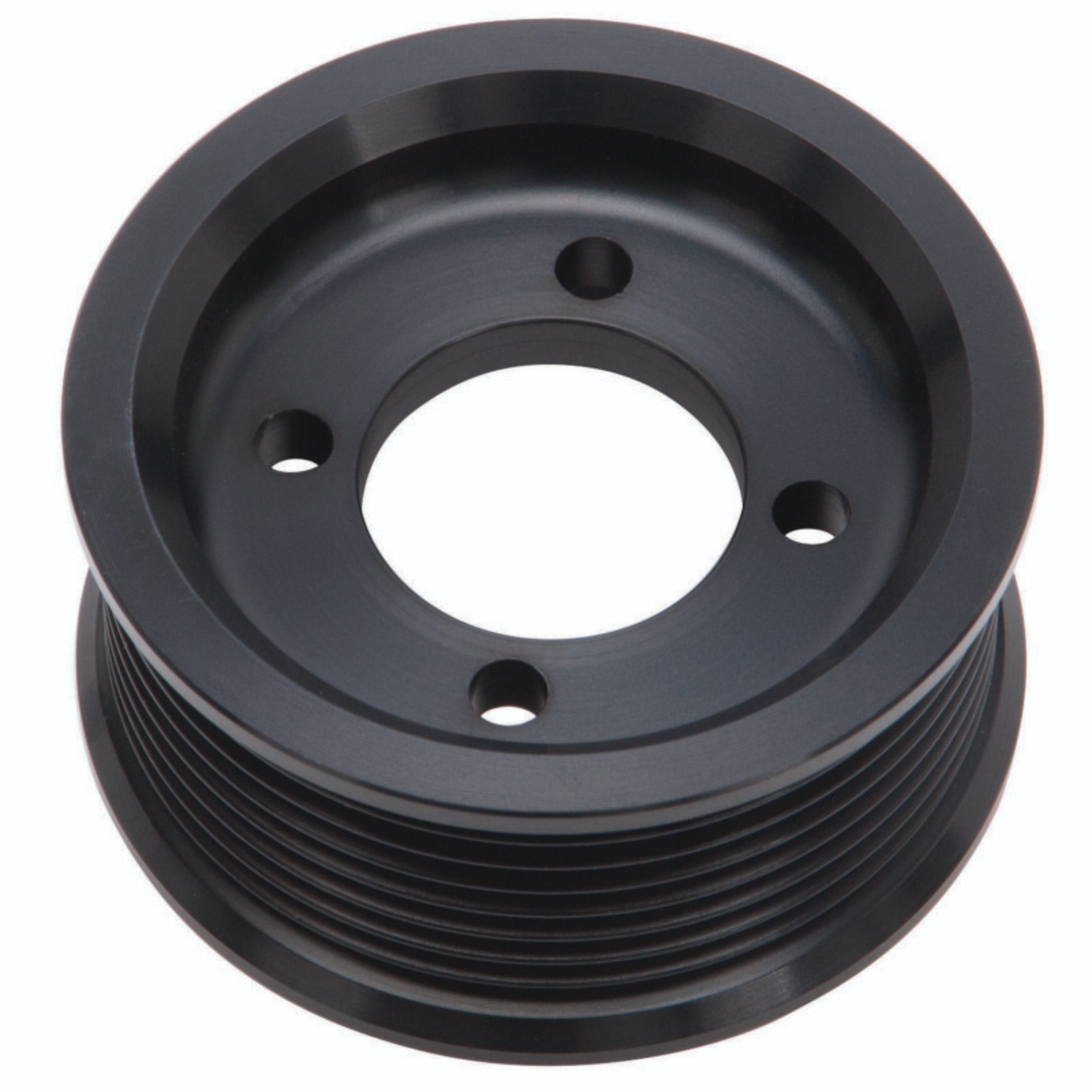 Picture of Edelbrock Competition Supercharger Pulley #15872 3.00 in. 8-Rib; Black Anodized