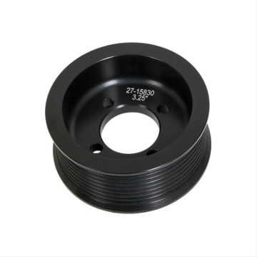 Picture of Edelbrock Competition Supercharger Pulley #15873 3.250 in. 8-Rib; Black Anodized