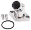Picture of Edelbrock 45 Deg. Polished Aluminum Waterneck for Chevy 4.3L V6 & Chevy V8