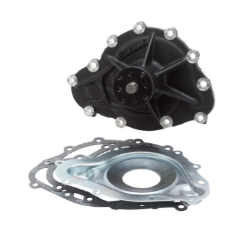 Picture of Water Pump for Pontiac; Standard Rotation in Black Finish