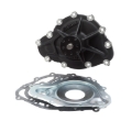 Picture of Water Pump for Pontiac; Standard Rotation in Black Finish