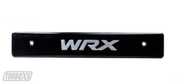 Picture of Turbo XS 08-14 Subaru WRX/STi Billet Aluminum License Plate Delete Black Machined WRX Logo