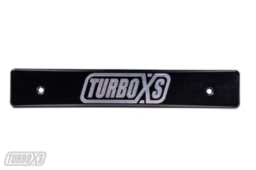 Picture of Turbo XS 08-14 Subaru WRX/STi Billet Aluminum License Plate Delete Black Machined TurboXS Logo