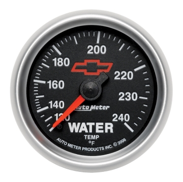 Picture of Autometer Sport-Comp II 2-1/16in 120-240 Deg Mechanical Water Temp Gauge - Bowtie Black