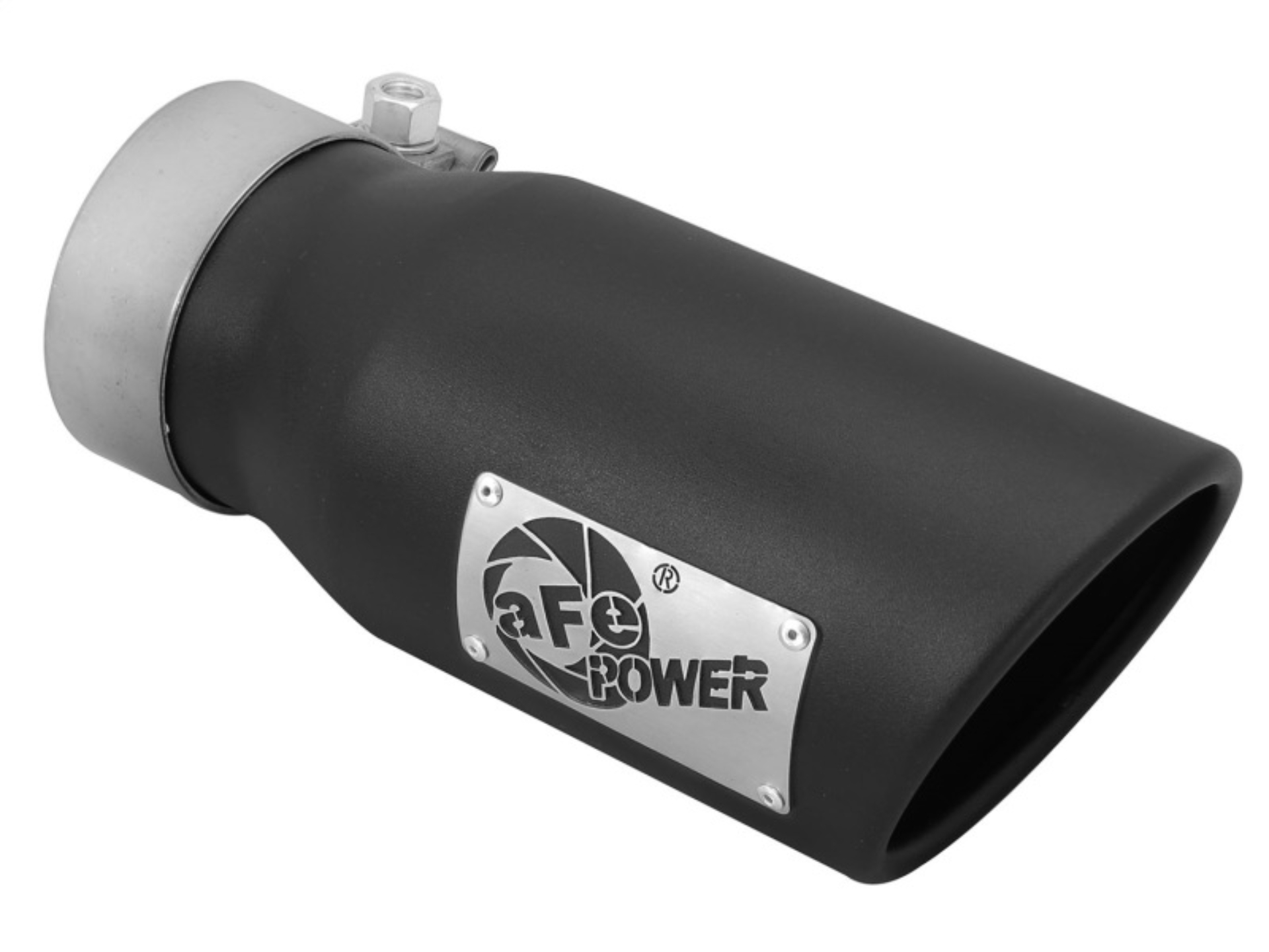 Picture of aFe MACHForce XP 3in Inlet x 4in Outlet x 9in Length Clamp-On Black Tip