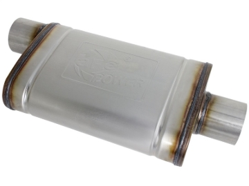 Picture of aFe MACHForce XP SS Muffler 3in Center Inlet / 3in Outlet 9in L x 4in W x 14in Body