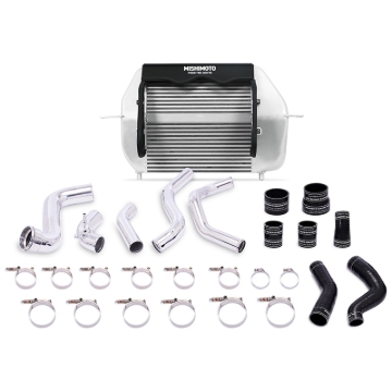 Picture of Mishimoto 2011-2014 Ford F-150 EcoBoost Silver Intercooler w/ Polished Pipes