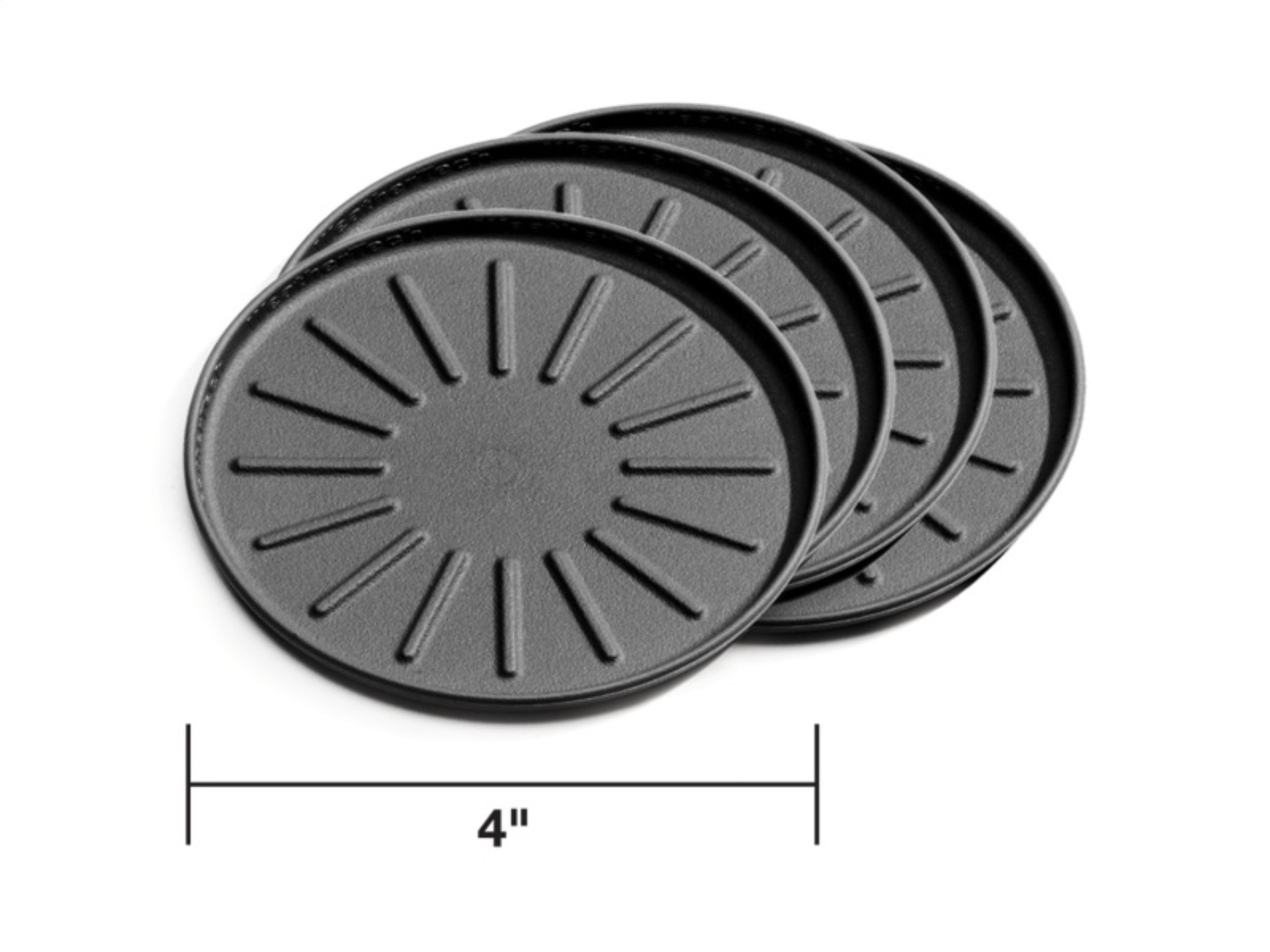 Picture of WeatherTech Round Coaster Set 4in. - Black (Set of 4)