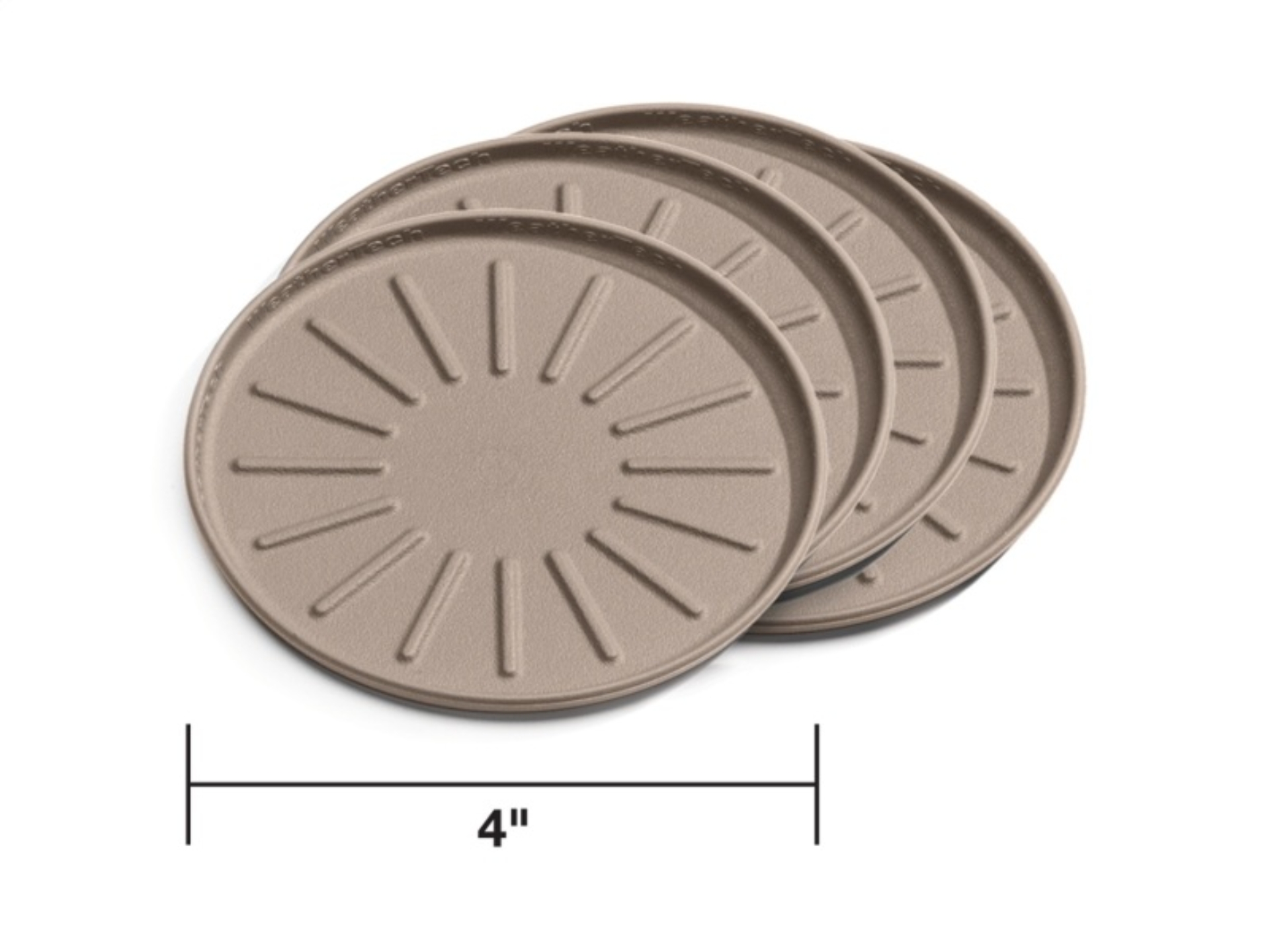 Picture of WeatherTech Round Coaster Set 4in. - Tan (Set of 4)