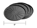 Picture of WeatherTech Round Coaster Set 6in. - Black (Set of 4)