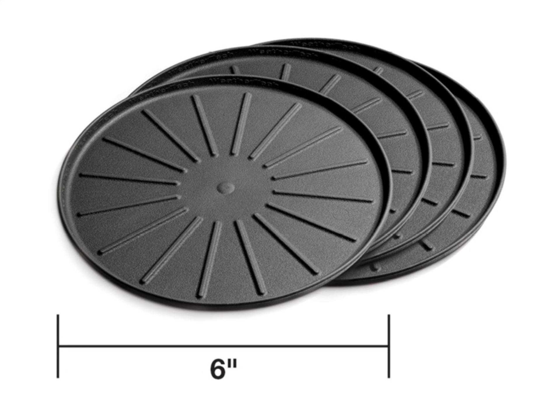 Picture of WeatherTech Round Coaster Set 6in. - Black (Set of 4)