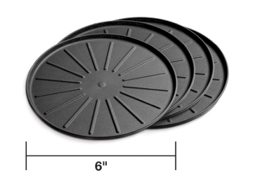 Picture of WeatherTech Round Coaster Set 6in. - Black (Set of 4)