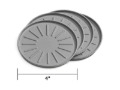 Picture of WeatherTech Round Coaster Set 4in. - Grey (Set of 4)
