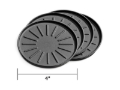 Picture of WeatherTech Round Coaster Set 4in. - Black (Set of 4)