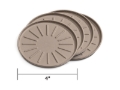 Picture of WeatherTech Round Coaster Set 4in. - Tan (Set of 4)