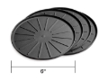 Picture of WeatherTech Round Coaster Set 6in. - Black (Set of 4)