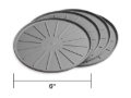 Picture of WeatherTech Round Coaster Set 6in. - Grey (Set of 4)