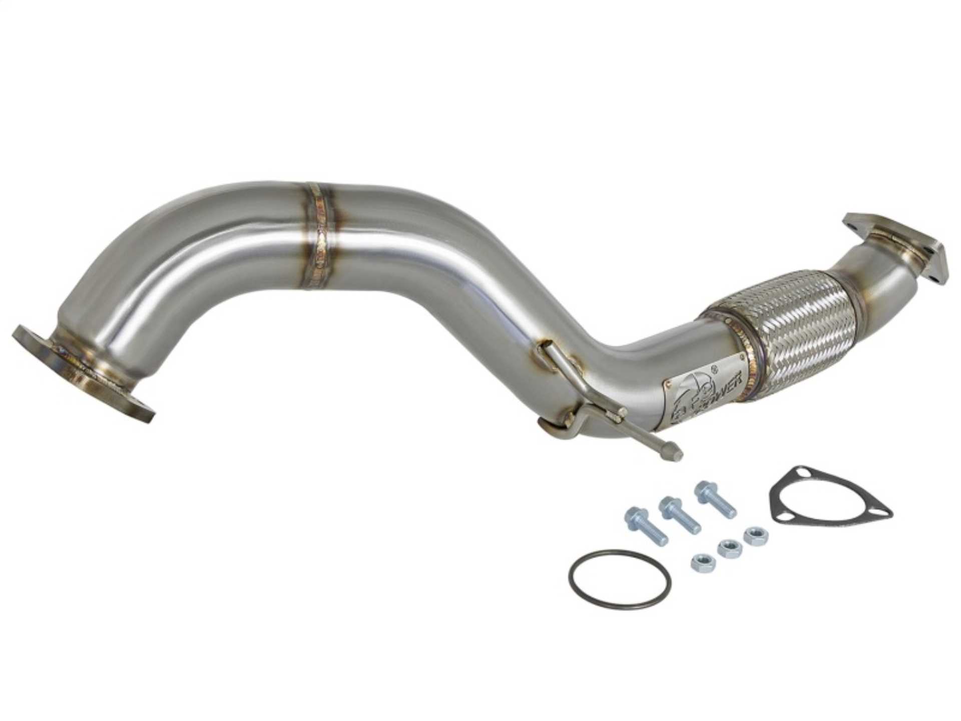 Picture of aFe Twisted Steel 3in Rear Down-Pipe/Mid Pipe 2017+ Honda Civic Type R I4 2.0L (t)