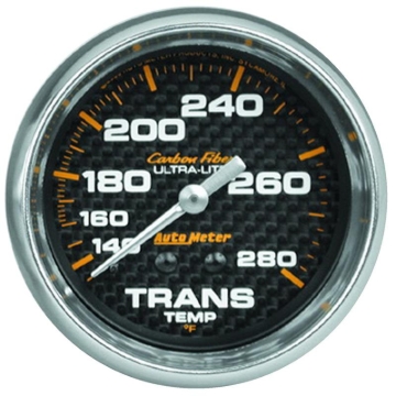 Picture of Autometer Ultra-Lite Carbon Fiber 2-5/8in Transmission Temp 140-280 Deg F