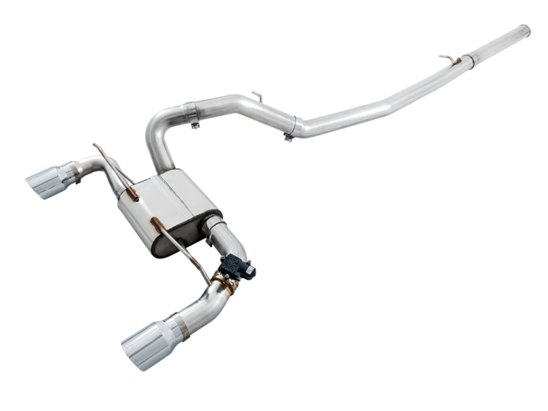 Picture of AWE Tuning Ford Focus RS SwitchPath Cat-Back Exhaust - Chrome Silver Tips