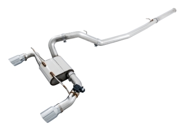 Picture of AWE Tuning Ford Focus RS SwitchPath Cat-Back Exhaust - Chrome Silver Tips