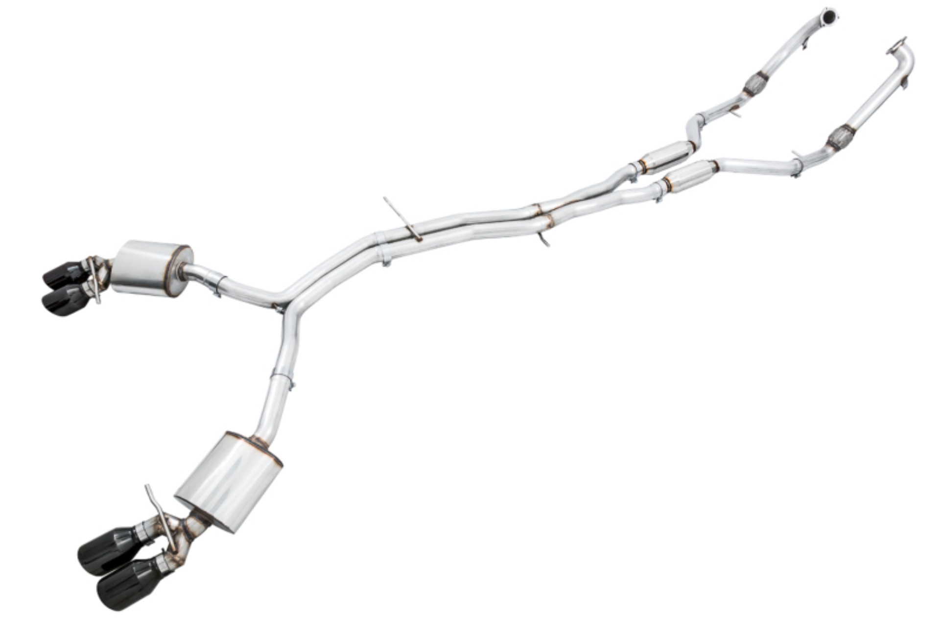 Picture of AWE Tuning Audi B9 S4 SwitchPath Exhaust - Non-Resonated (Black 102mm Tips)
