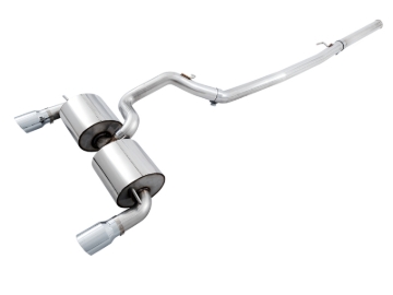 Picture of AWE Tuning Ford Focus RS Touring Edition Cat-Back Exhaust- Non-Resonated - Chrome Silver Tips