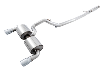 Picture of AWE Tuning Ford Focus RS Touring Edition Cat-Back Exhaust- Resonated - Chrome Silver Tips