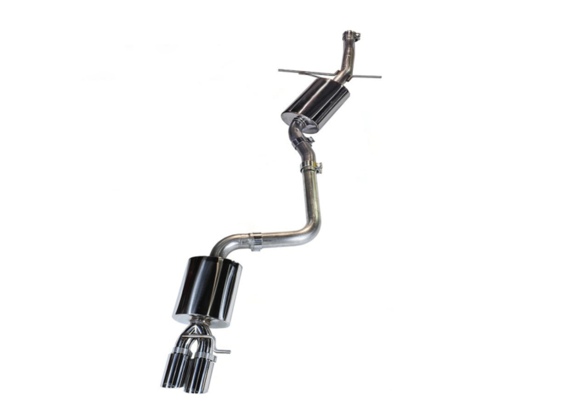 Picture of AWE Tuning Audi B8 A5 2.0T Touring Edition Single Outlet Exhaust - Polished Silver Tips