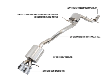Picture of AWE Tuning Mk5 Jetta 2.0T - GLI Touring Edition Exhaust - Polished Silver Tips