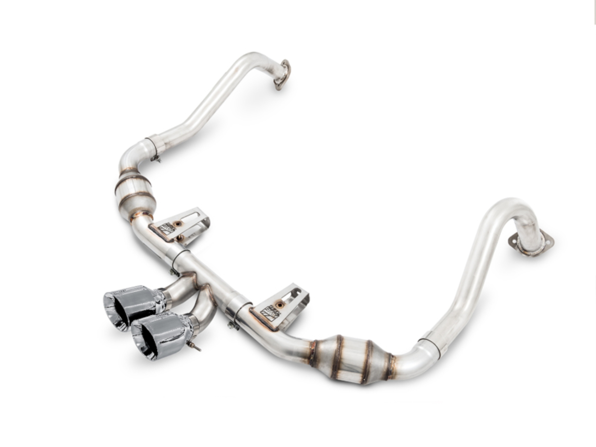 Picture of AWE Tuning Porsche 718 Boxster / Cayman Touring Edition Exhaust - Chrome Silver Tips