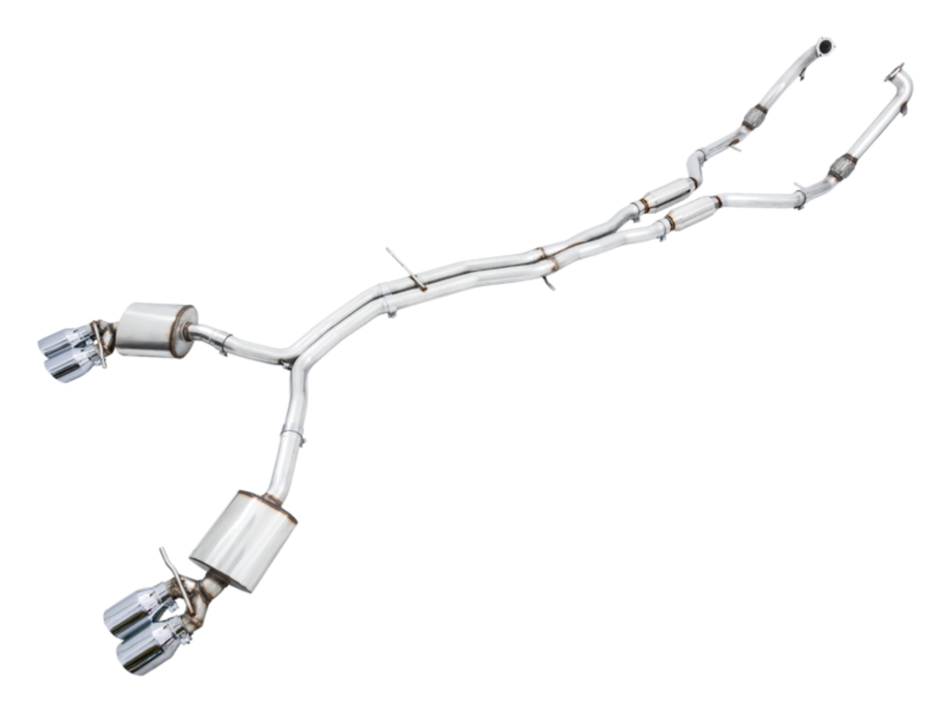 Picture of AWE Tuning Audi B9 S4 Touring Edition Exhaust - Non-Resonated (Silver 102mm Tips)