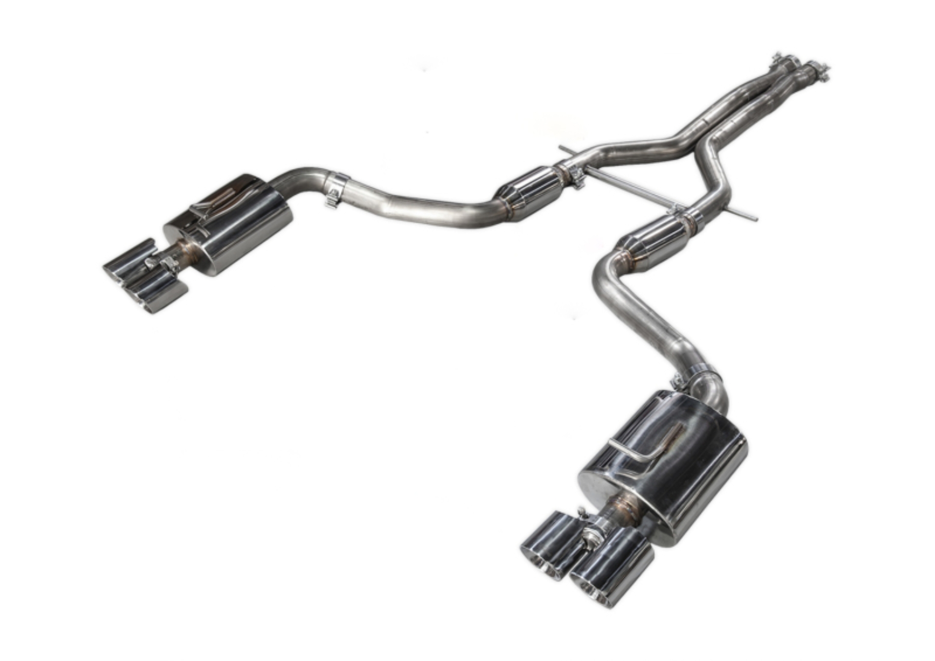 Picture of AWE Tuning Panamera 2/4 Track Edition Exhaust (2011-2013) - w/Chrome Silver Tips