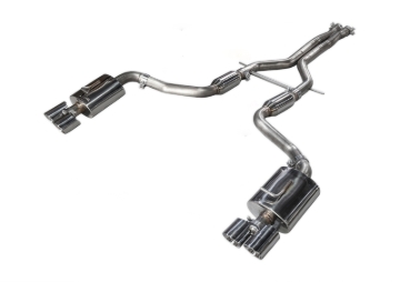 Picture of AWE Tuning Panamera 2/4 Track Edition Exhaust (2014+) - w/Chrome Silver Tips