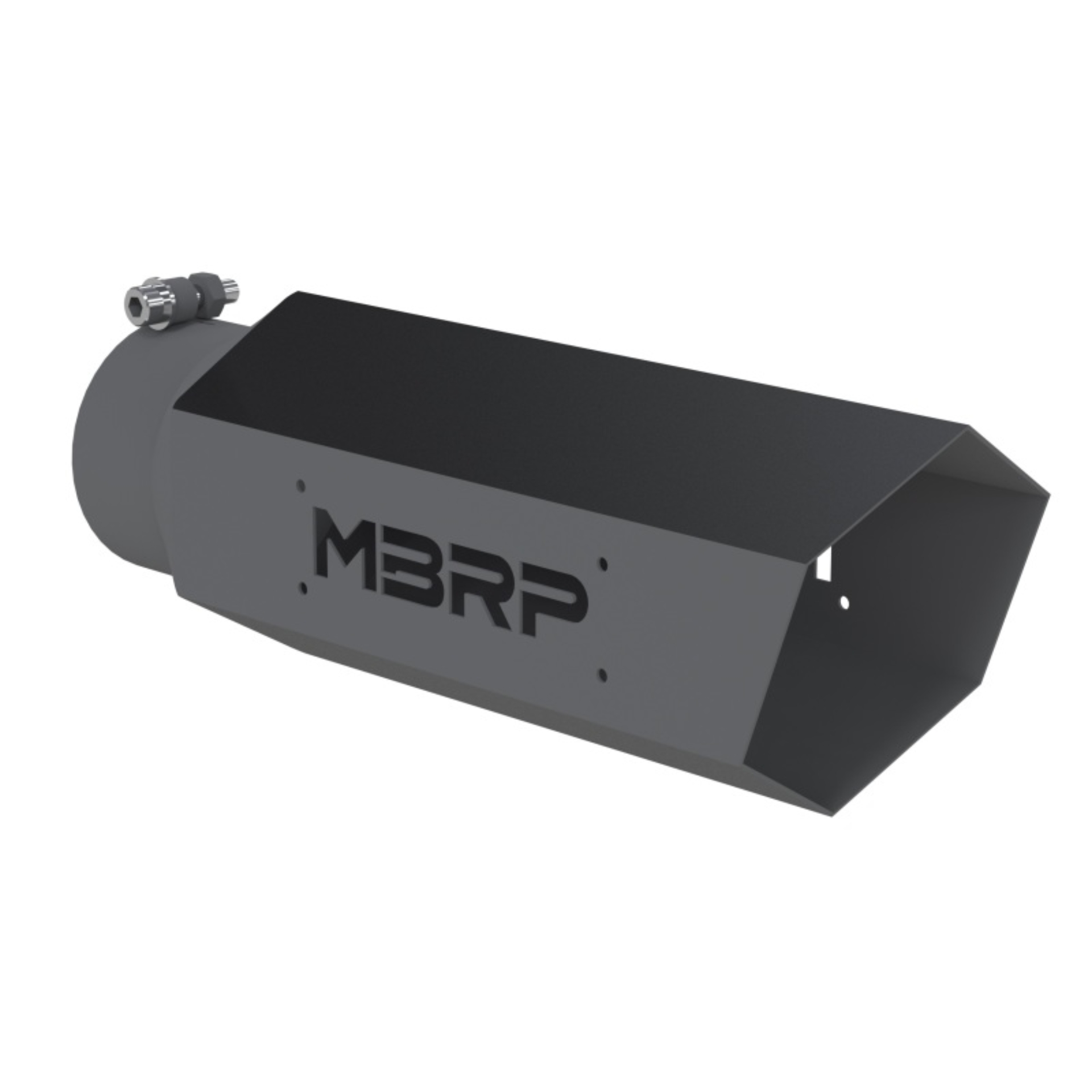 Picture of MBRP Universal Hex Tip 4in Inlet 16in Length w/o Logo - Black Coated